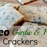 paleo garlic and herb crackers