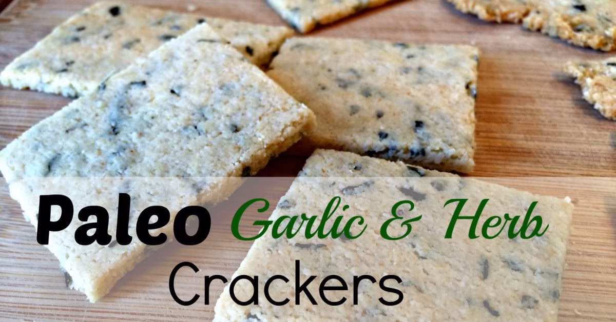 paleo garlic and herb crackers
